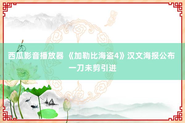 西瓜影音播放器 《加勒比海盗4》汉文海报公布 一刀未剪引进