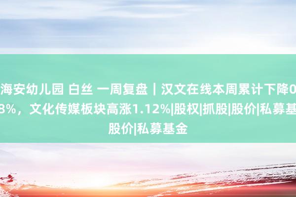 海安幼儿园 白丝 一周复盘｜汉文在线本周累计下降0.18%，文化传媒板块高涨1.12%|股权|抓股|股价|私募基金