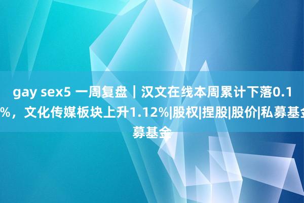 gay sex5 一周复盘｜汉文在线本周累计下落0.18%，文化传媒板块上升1.12%|股权|捏股|股价|私募基金